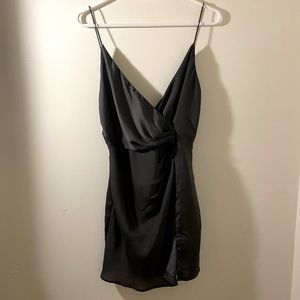 Tobi Dark Grey Slit Dress
